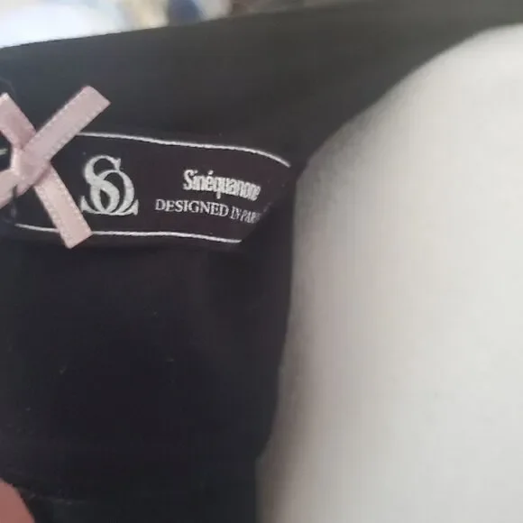 Designer. Sinequonone Paris. black with gold stud Details dress. Size Small - Picture 6 of 9